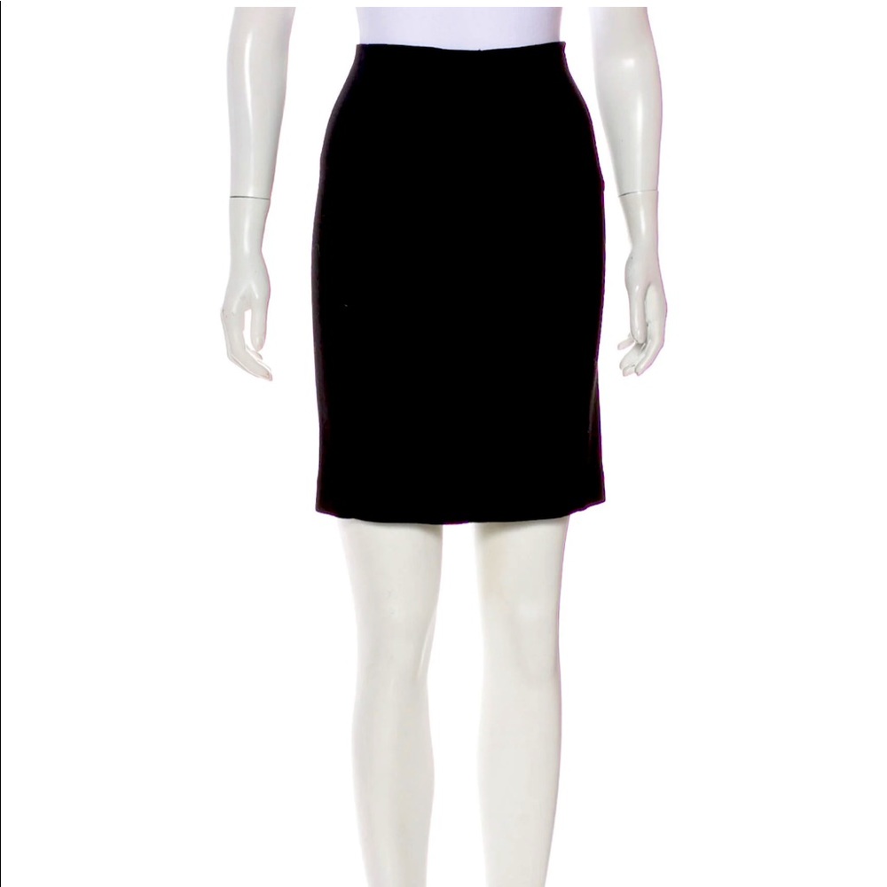 Black Blumarine Wool Skirt with Zippered Back